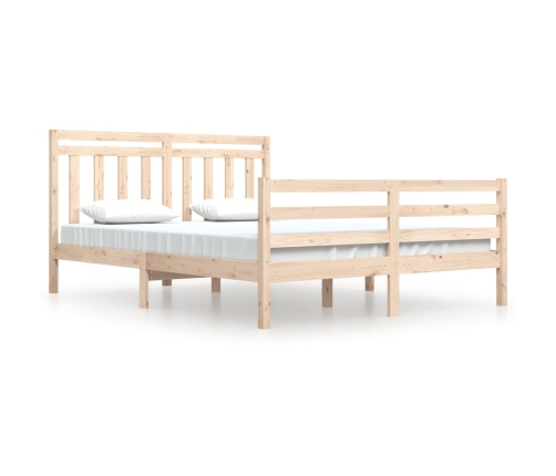 Estructura de cama de madera maciza 160x200 cm