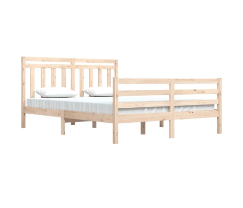 Estructura de cama de madera maciza 160x200 cm