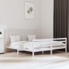 Estructura de cama madera maciza blanco Supe King 180x200 cm