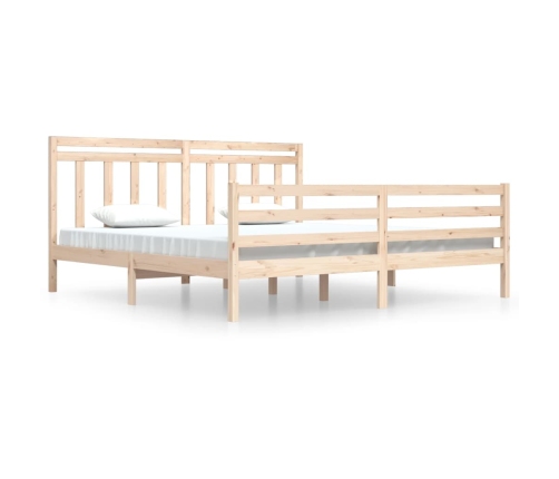 Estructura de cama de madera maciza 200x200 cm