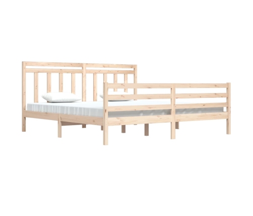 Estructura de cama de madera maciza 200x200 cm