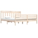 Estructura de cama de madera maciza 200x200 cm