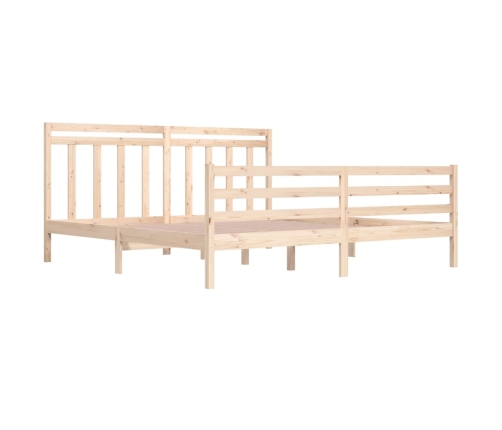 Estructura de cama de madera maciza 200x200 cm