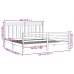 Estructura de cama de madera maciza de pino gris 200x200 cm
