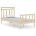 Estructura de cama madera maciza 75x190 cm