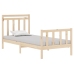 Estructura de cama madera maciza 75x190 cm