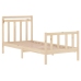 Estructura de cama madera maciza 75x190 cm