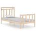 Estructura de cama madera maciza 90x190 cm