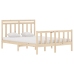 Estructura de cama de madera maciza 140x190 cm