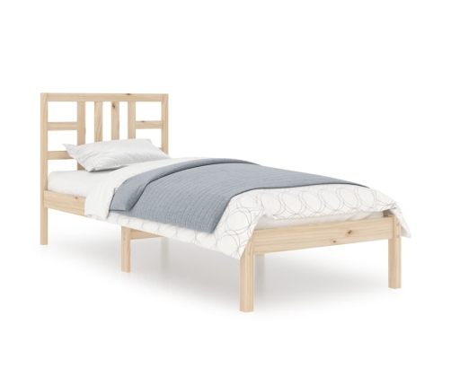 Estructura de cama madera maciza 90x190 cm