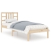 Estructura de cama madera maciza 90x190 cm