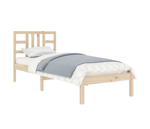 Estructura de cama madera maciza 90x190 cm