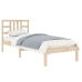 Estructura de cama madera maciza 90x190 cm