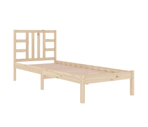 Estructura de cama madera maciza 90x190 cm