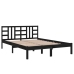 Estructura de cama madera maciza negra 120x190 cm