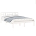 Estructura de cama de madera maciza blanca 140x190 cm