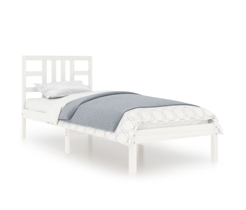 vidaXL Estructura de cama madera maciza de pino blanca 100x200 cm