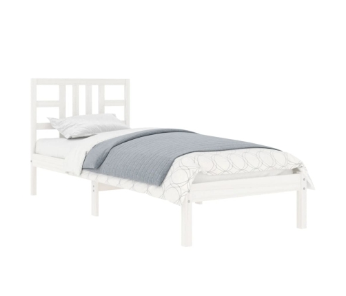 vidaXL Estructura de cama madera maciza de pino blanca 100x200 cm