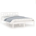 Estructura de cama de madera maciza blanca 140x200 cm