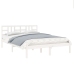 Estructura de cama de madera maciza blanca 140x200 cm