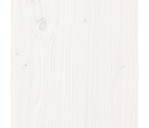 Estructura de cama de madera maciza blanca 140x200 cm