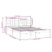 Estructura de cama de madera maciza blanca 140x200 cm