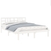 Estructura de cama madera maciza blanca King Size 150x200 cm