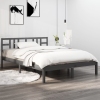 Estructura de cama de madera maciza gris 160x200 cm