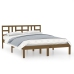 Estructura de cama madera maciza de pino marrón miel 200x200 cm