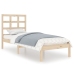 Estructura de cama madera maciza 75x190 cm