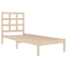 Estructura de cama madera maciza 75x190 cm