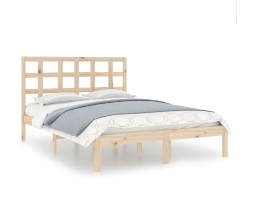 Estructura de cama madera maciza 120x190 cm