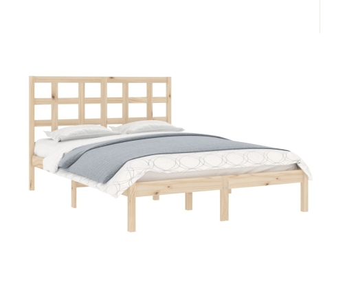 Estructura de cama madera maciza 120x190 cm