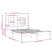 Estructura de cama de madera maciza blanca 135x190 cm