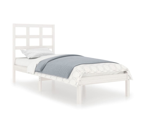 Estructura de cama madera maciza de pino blanco 100x200 cm