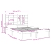 Estructura de cama de madera maciza blanca 140x200 cm