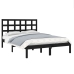 Estructura de cama madera maciza negra King Size 150x200 cm