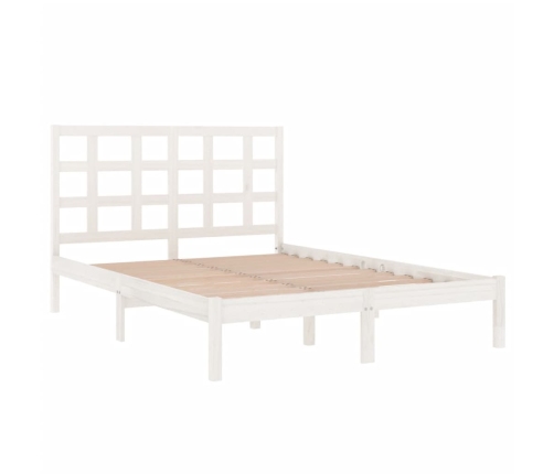 Estructura de cama madera maciza blanca Super King 180x200 cm