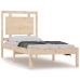 Estructura de cama madera maciza 75x190 cm