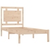 Estructura de cama madera maciza 75x190 cm