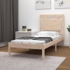 Estructura de cama madera maciza 75x190 cm