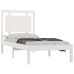 Estructura de cama madera maciza individual blanco 75x190 cm