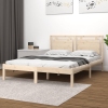 Estructura de cama de matrimonio madera maciza 135x190 cm