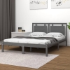 Estructura de cama madera maciza de pino gris 120x200 cm