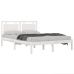 Estructura de cama madera maciza blanca King Size 150x200 cm