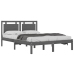 Estructura de cama de madera maciza de pino gris 200x200 cm