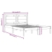 Estructura de cama de madera maciza de pino gris 200x200 cm