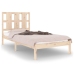 Estructura de cama madera maciza 75x190 cm