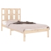 Estructura de cama madera maciza 75x190 cm