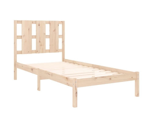 Estructura de cama madera maciza 75x190 cm